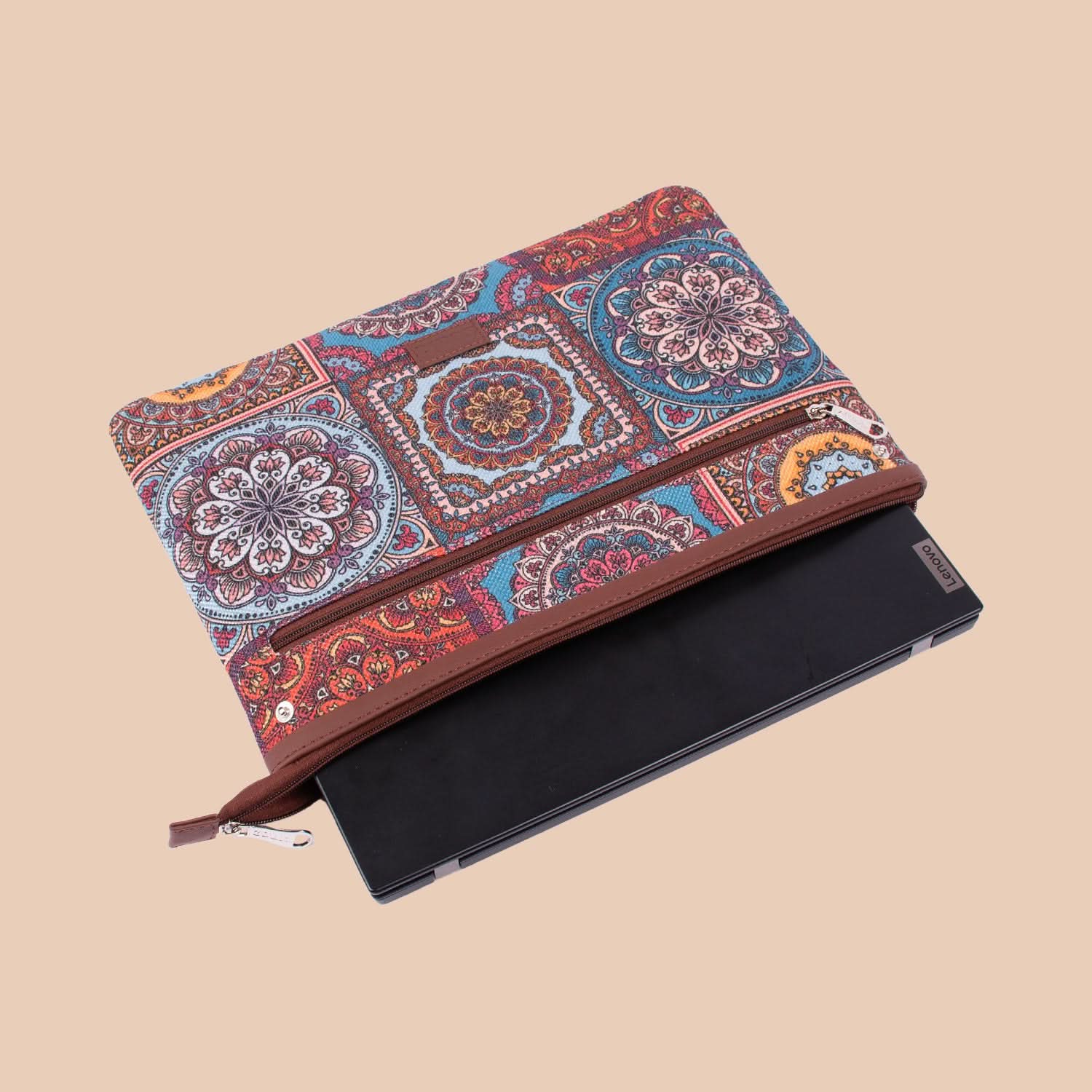 Zouk Multicolor Mandala Print Maya Multitasker Tote Bag