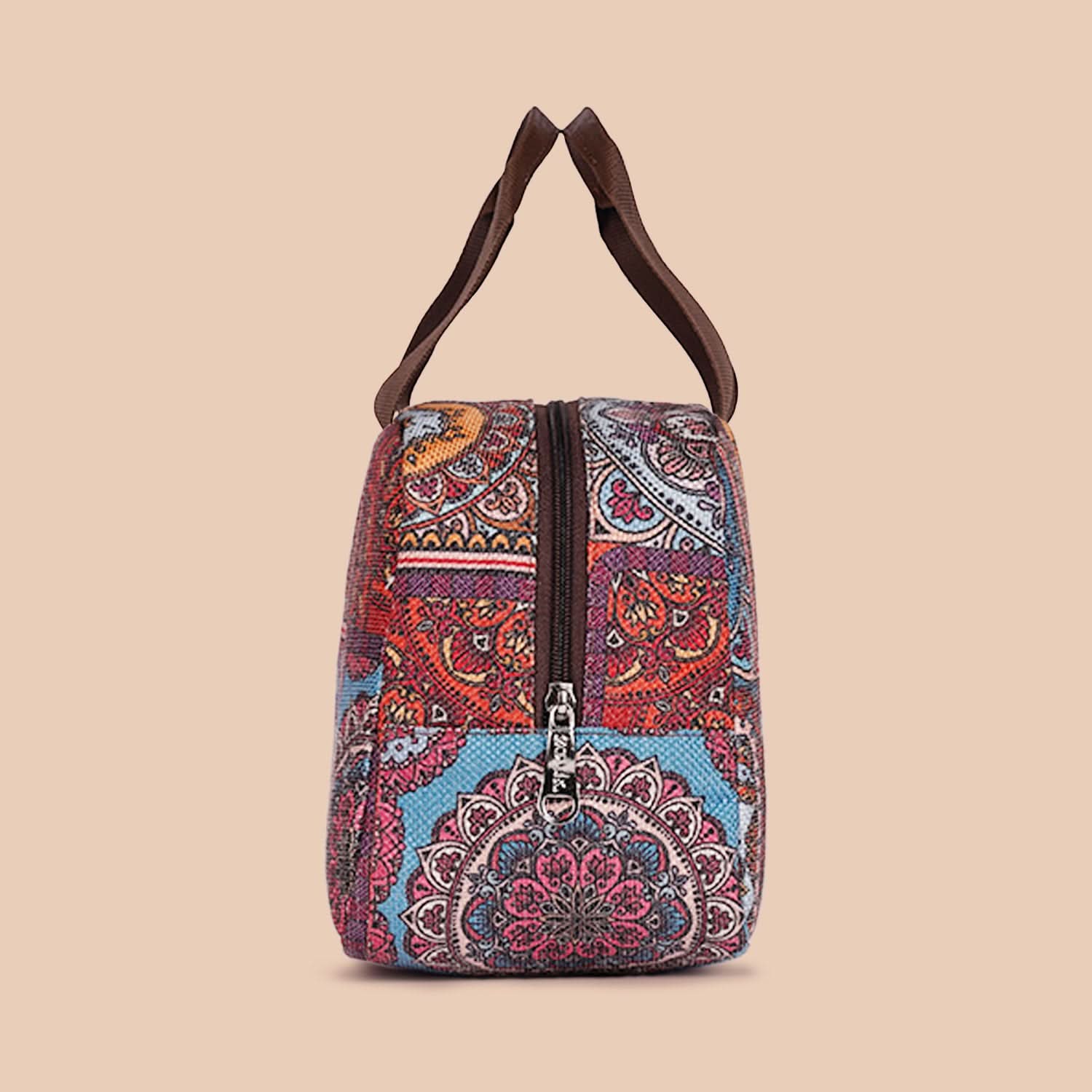 Multicolor Mandala Print Lunch Bag