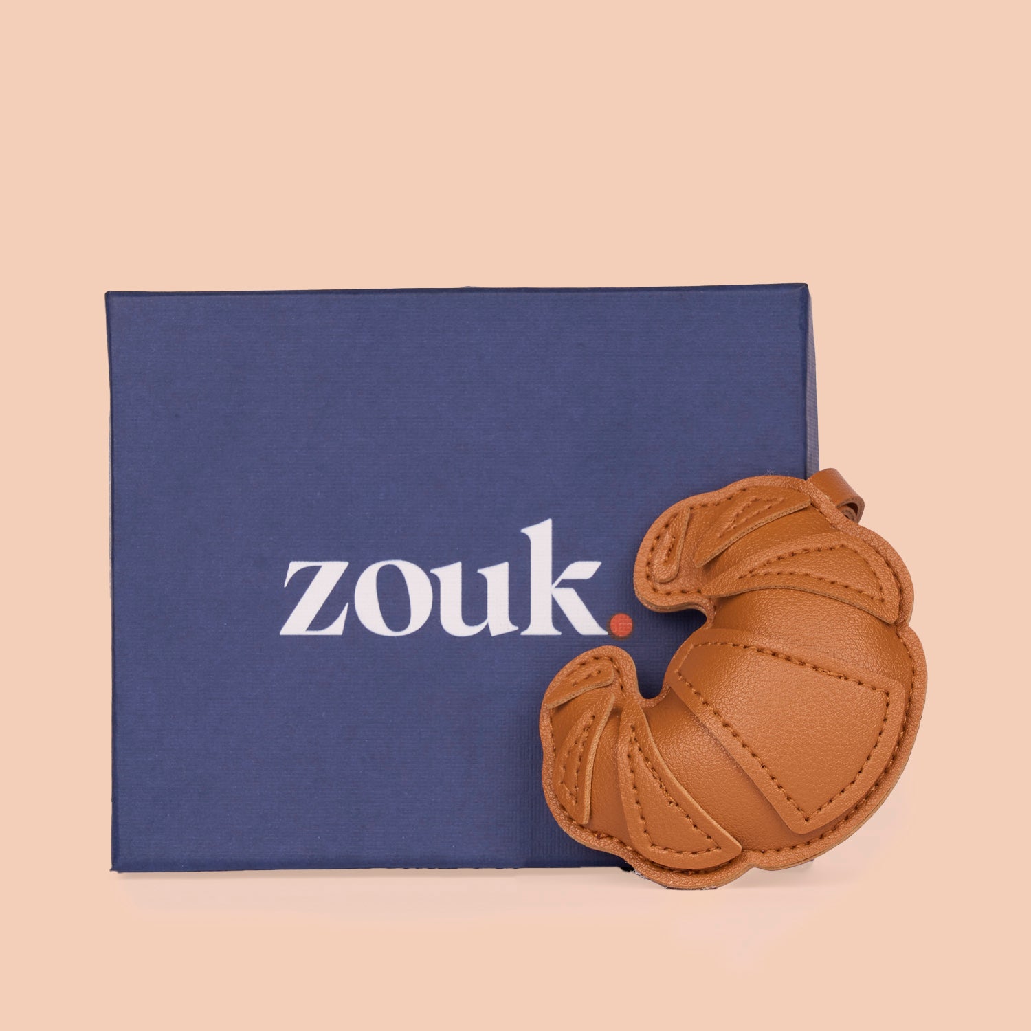 Croissant Bag Charm - Tan