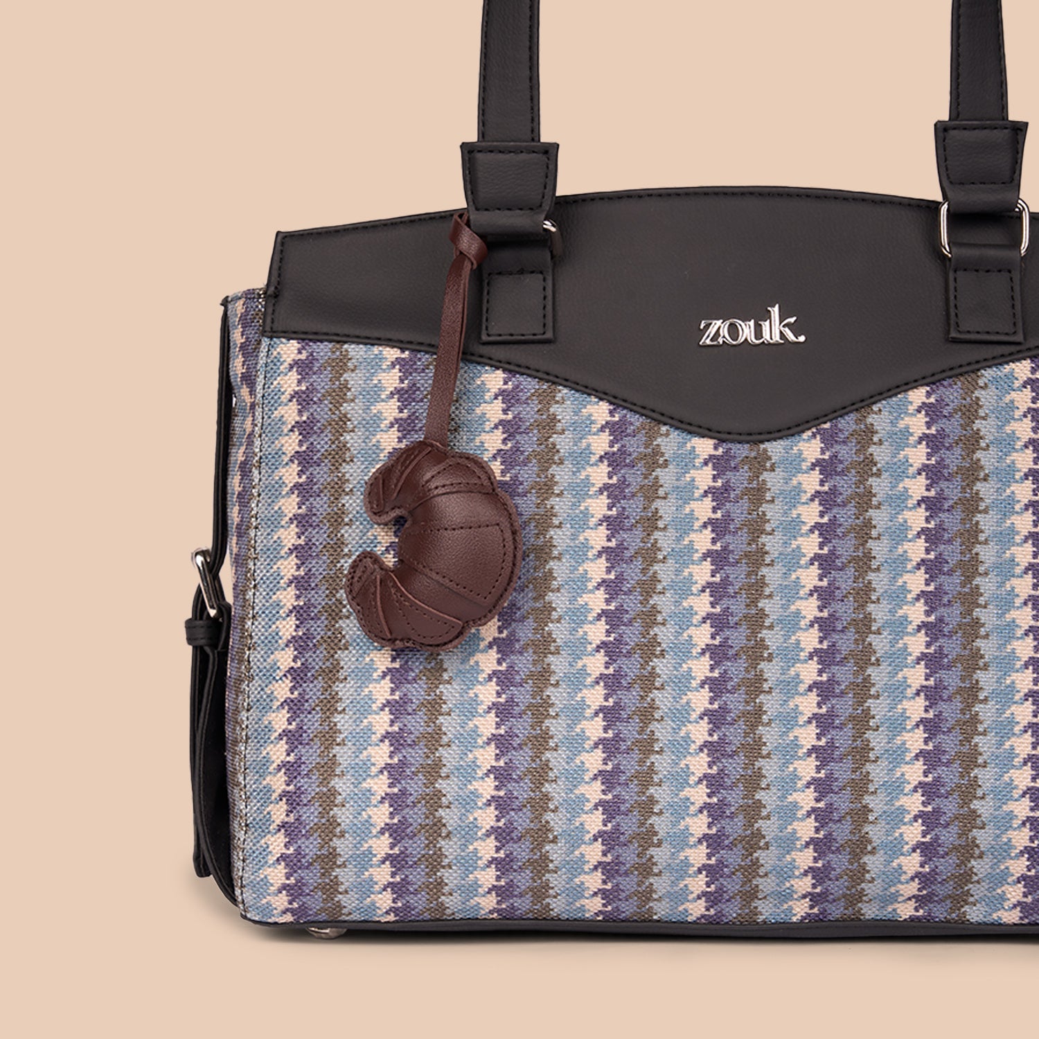 Croissant Bag Charm - Tan