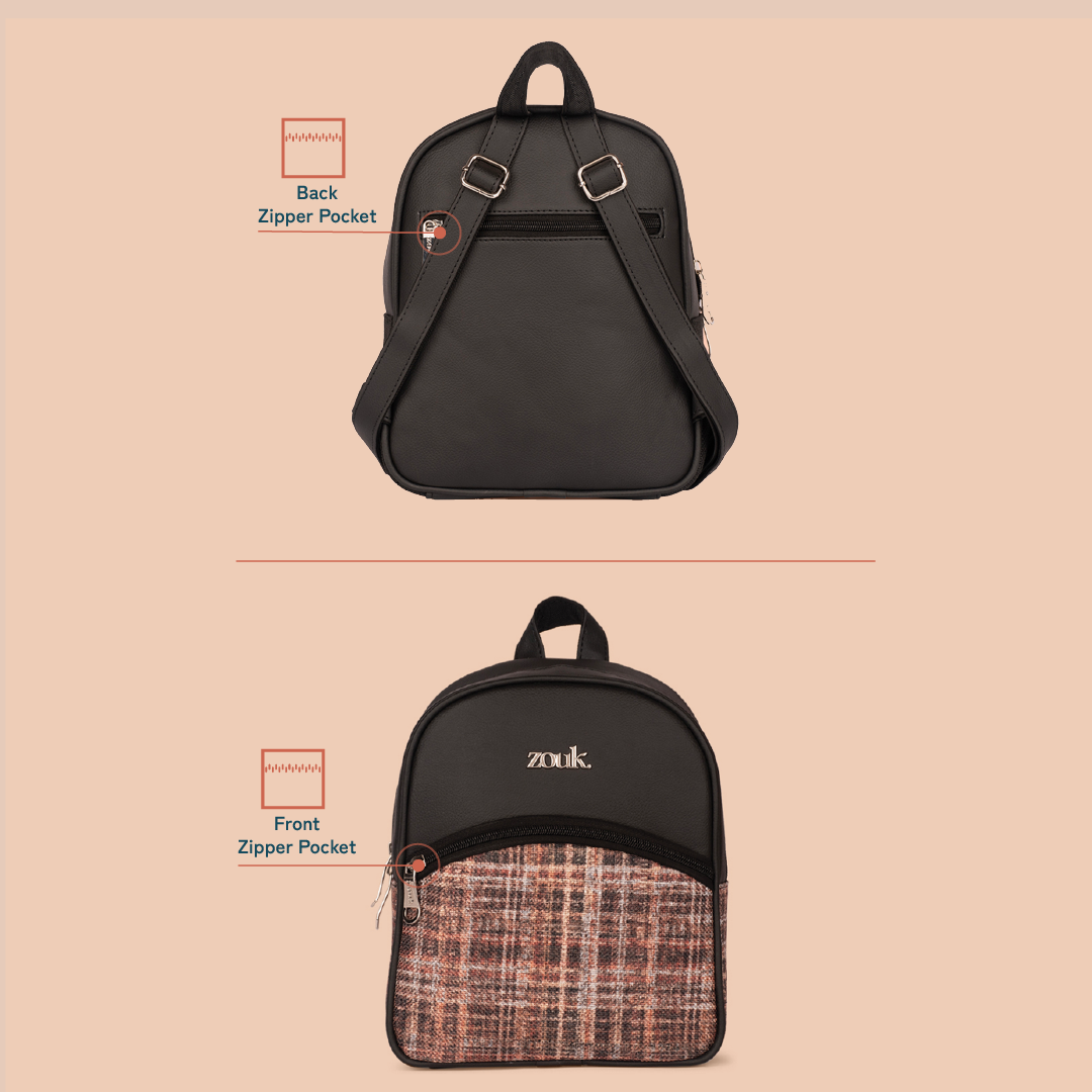 ZIP-Dalila Mini-Daypack - Cashmere Noir (Copper)