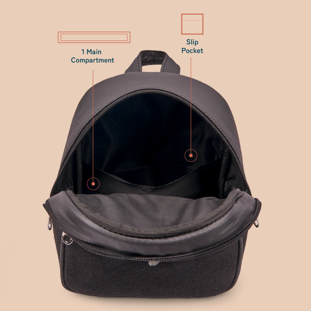 Dalila Mini-Daypack - Cashmere Noir (Copper)