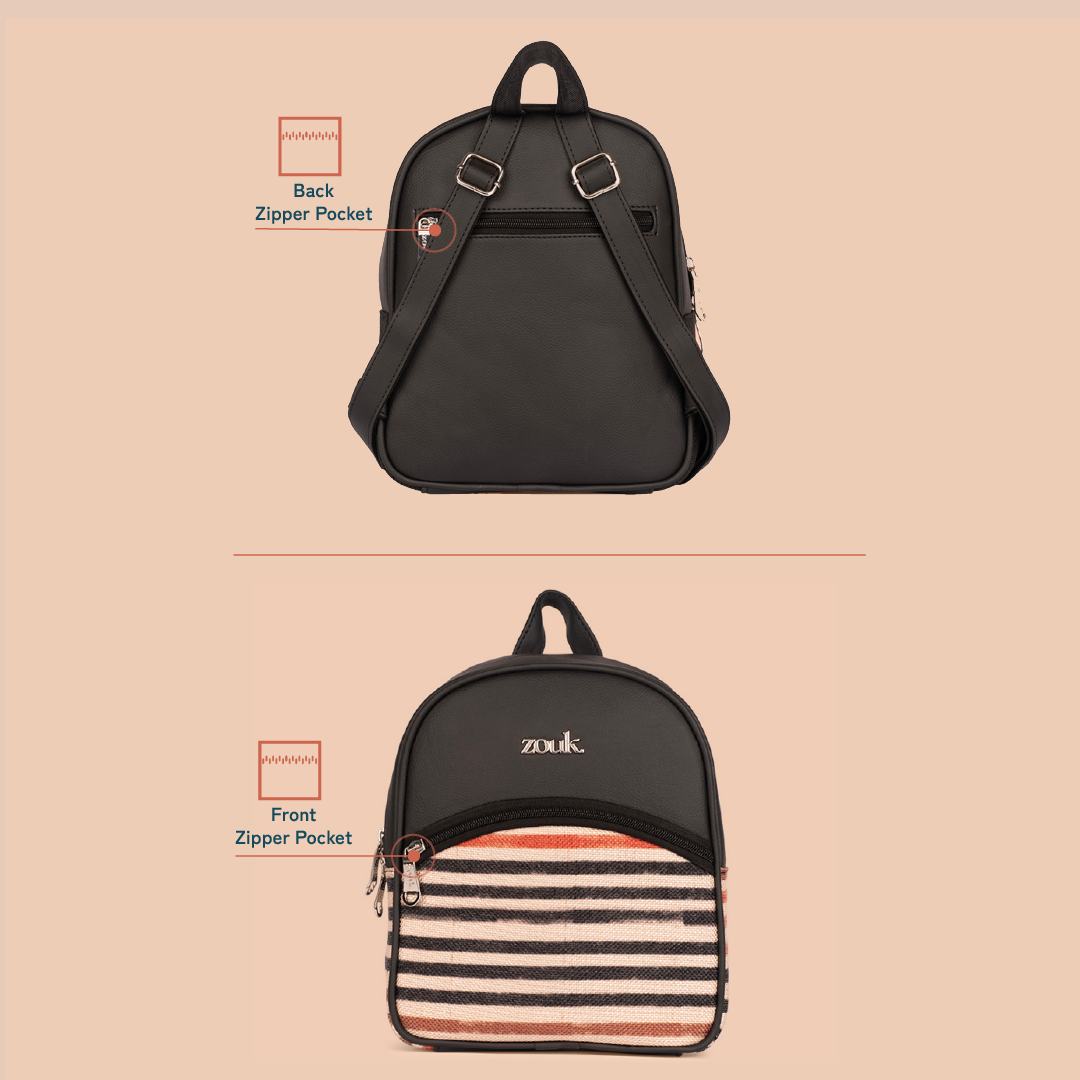 ZIP-Dalila Mini-Daypack - Qutub Stripes