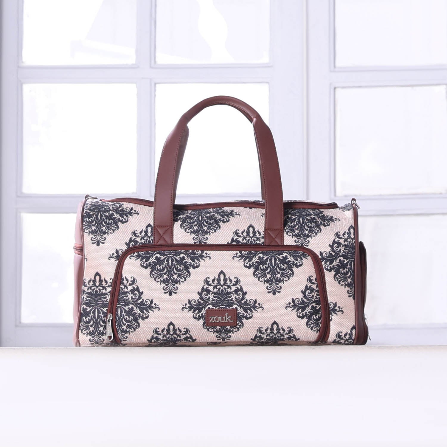 ZIP-Mughal Motif Weekender Duffle Bag