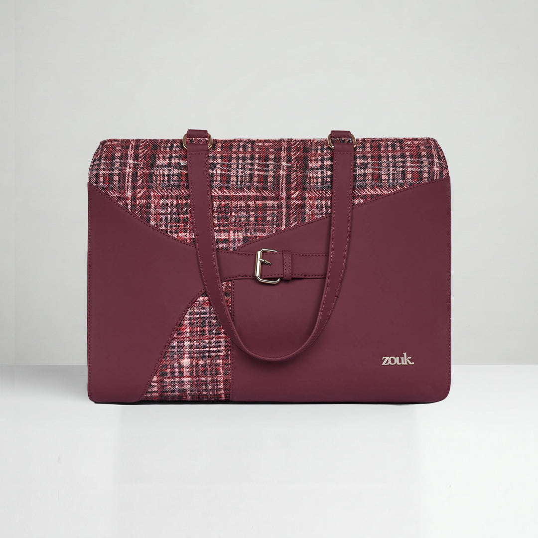 Mizo Crimson Expandable Office Bag (Cranberry)