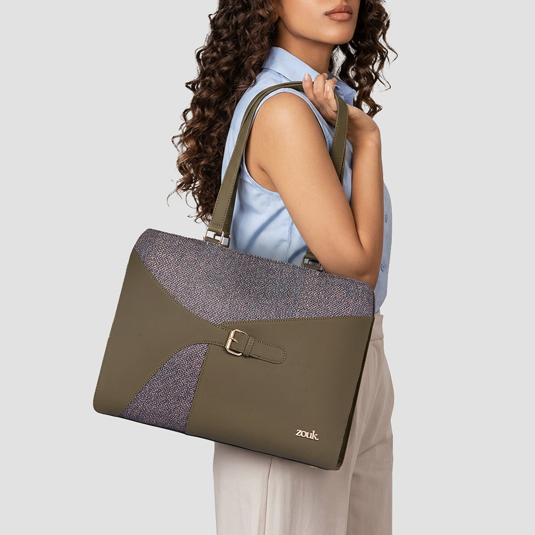 Sandrift Expandable Office Bag (Olive)