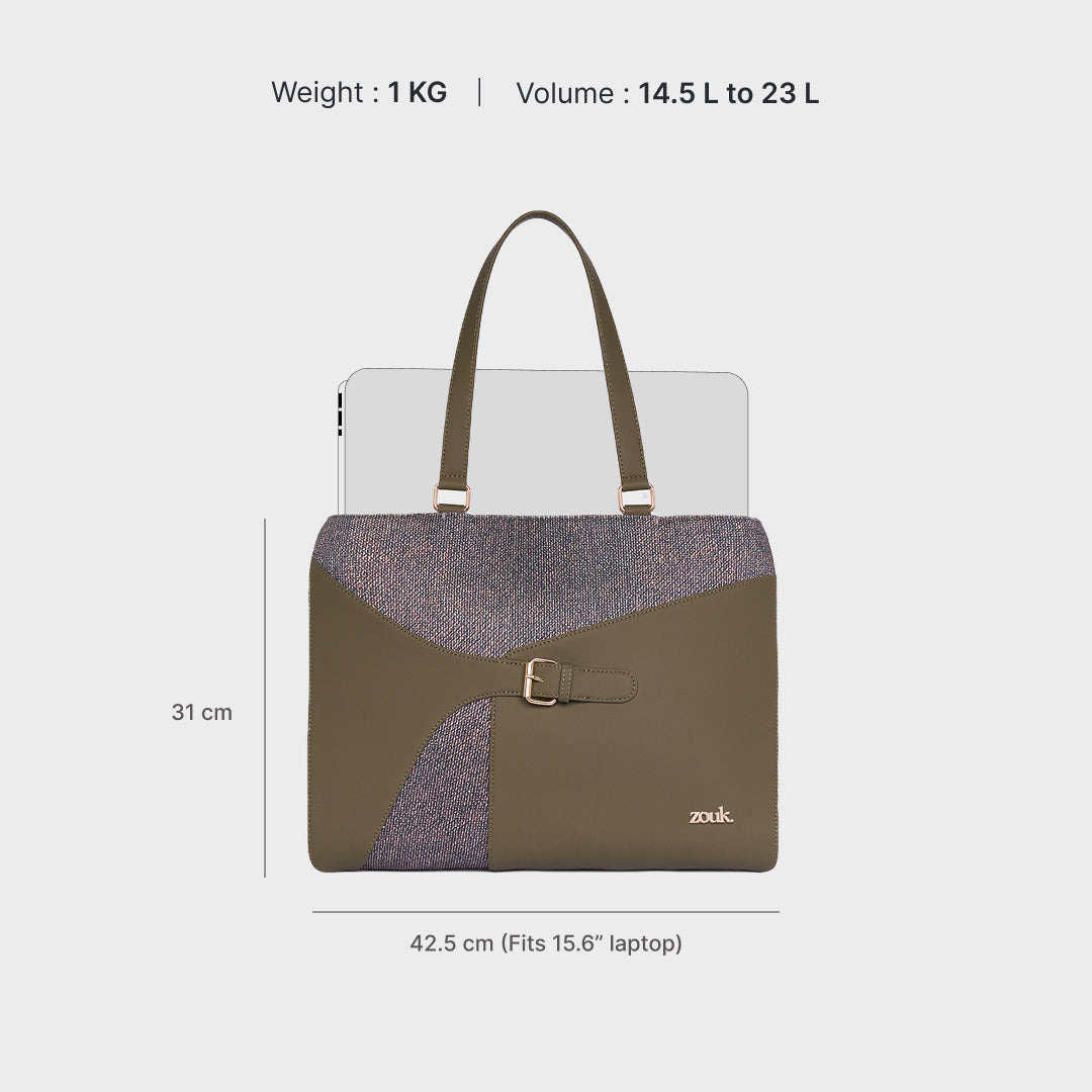 Sandrift Expandable Office Bag (Olive)