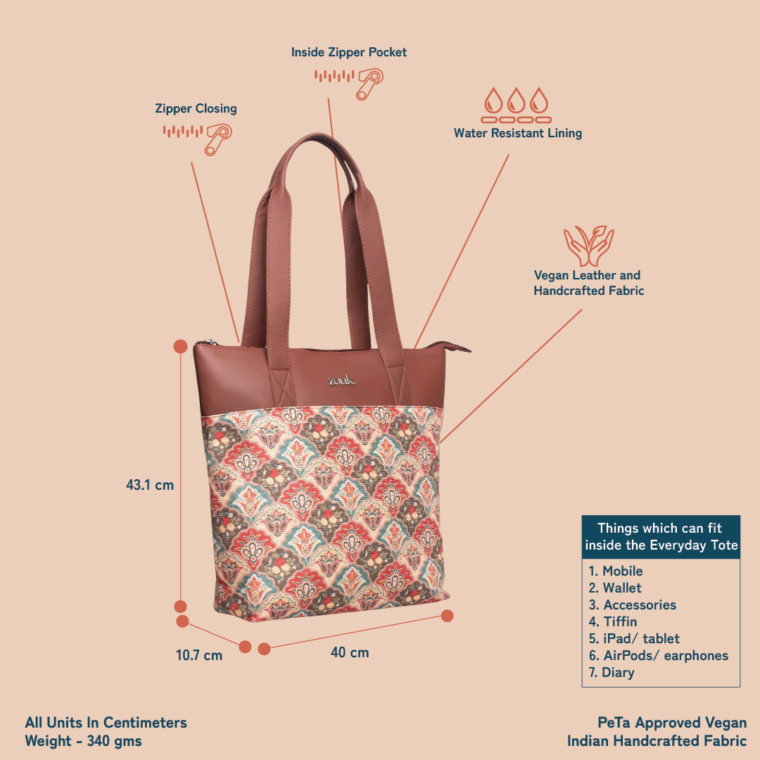 Mughal Art Multicolor Everyday Tote Bag