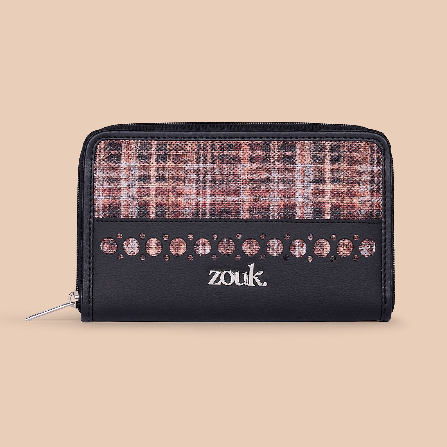 Eden Zipper Wallet - Cashmere Noir (Copper)