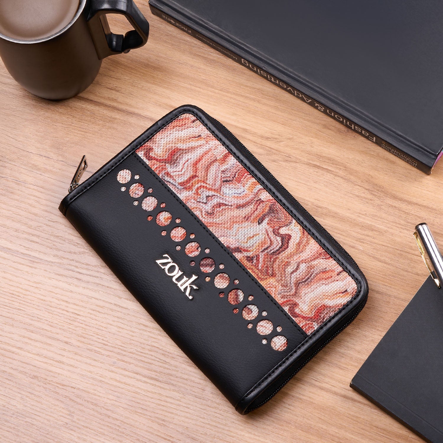 Eden Zipper Wallet Nicobar Coral - Main Image