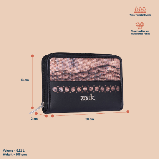 Eden Zipper Wallet - Ladakh Impasto