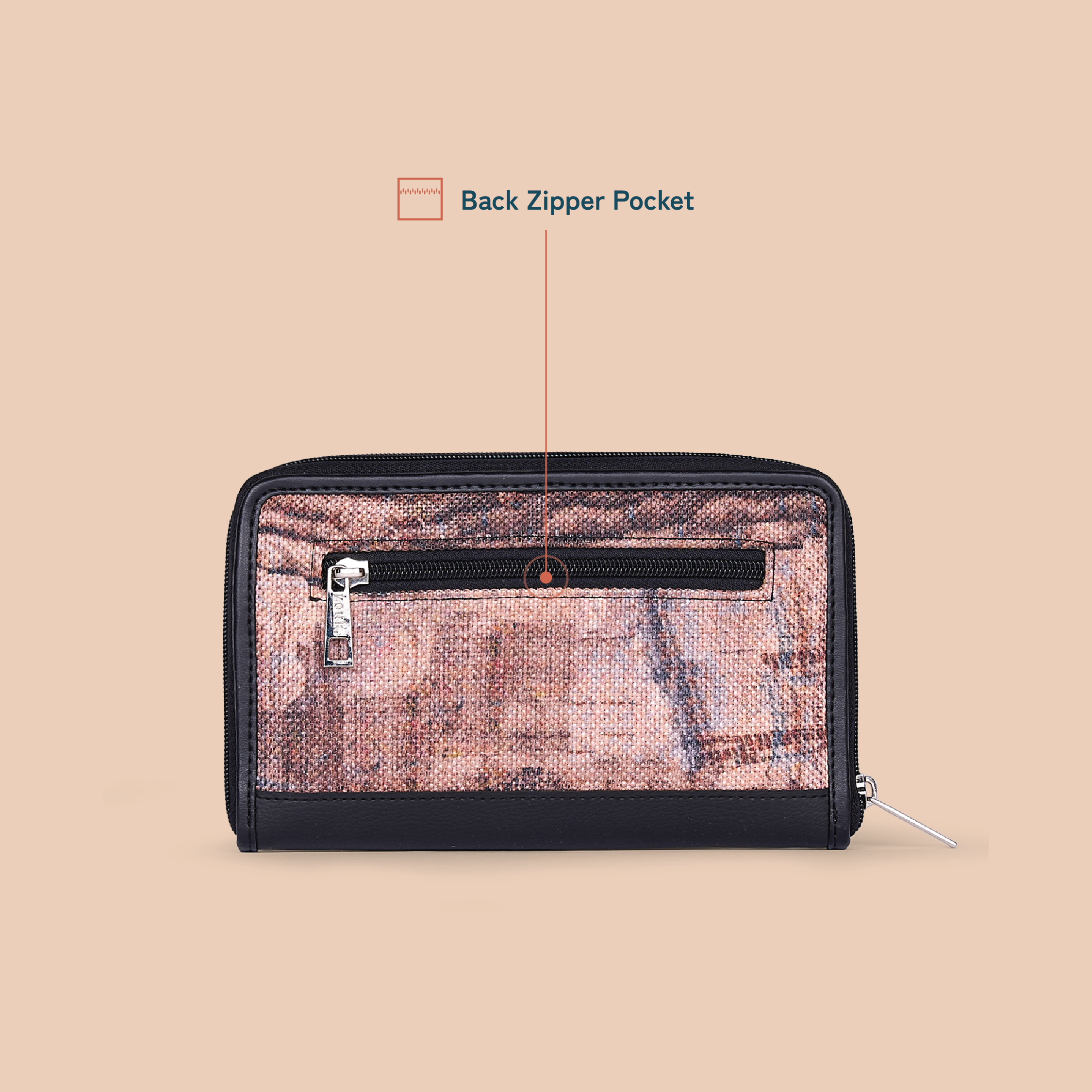 Eden Zipper Wallet - Ladakh Impasto