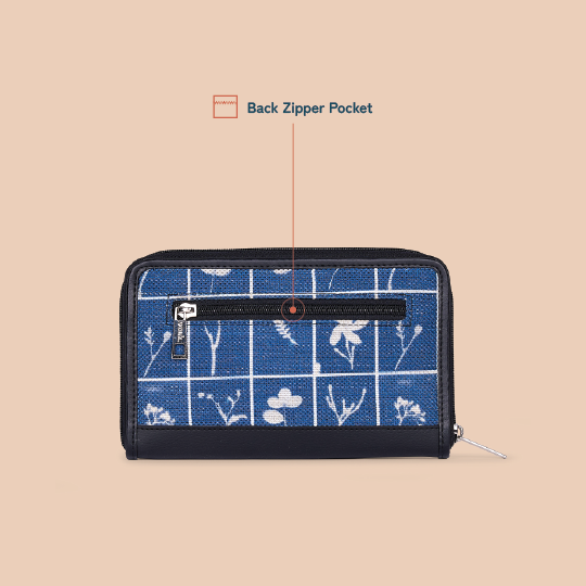 Eden Zipper Wallet - Lakshadweep Azure