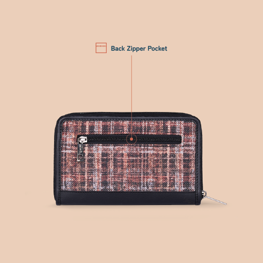 Eden Zipper Wallet - Cashmere Noir (Copper)