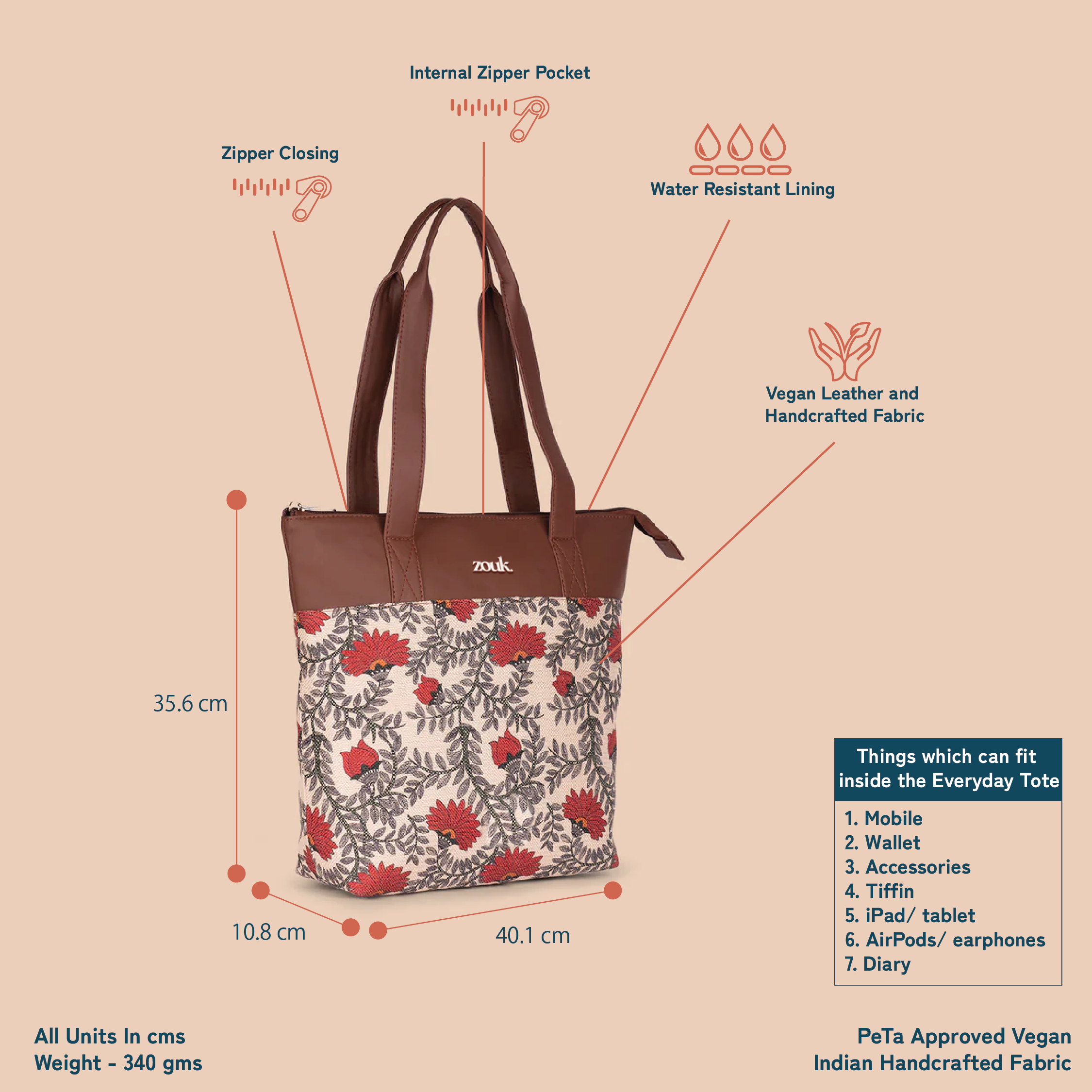 Nawabi Couture Everyday Tote Bag