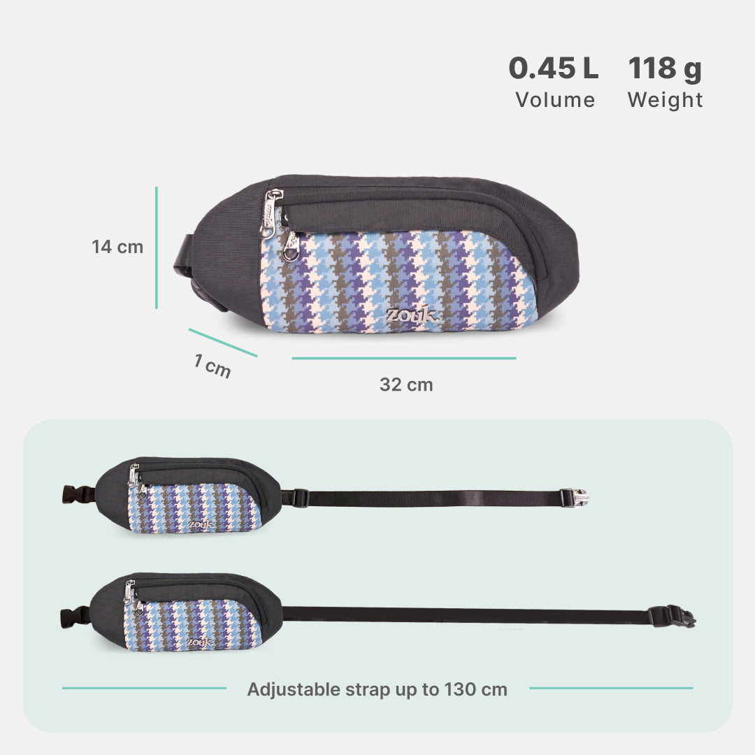 Bombay Houndstooth Faye Fanny Pack