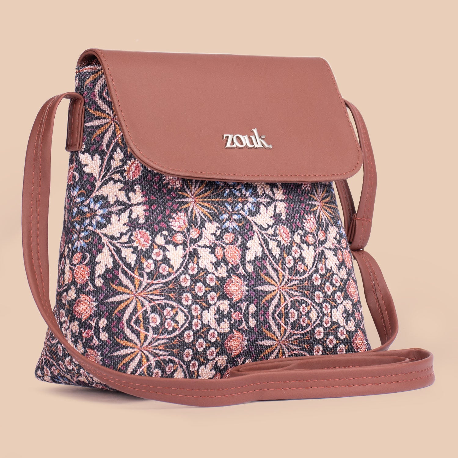 Kashmir Blooms Flap Sling Bag
