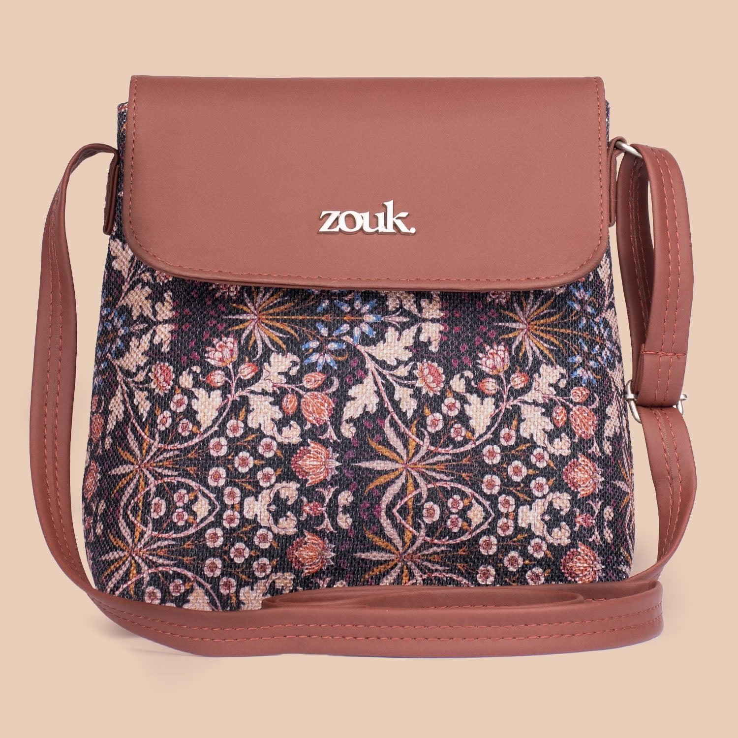 Kashmir Blooms Flap Sling Bag