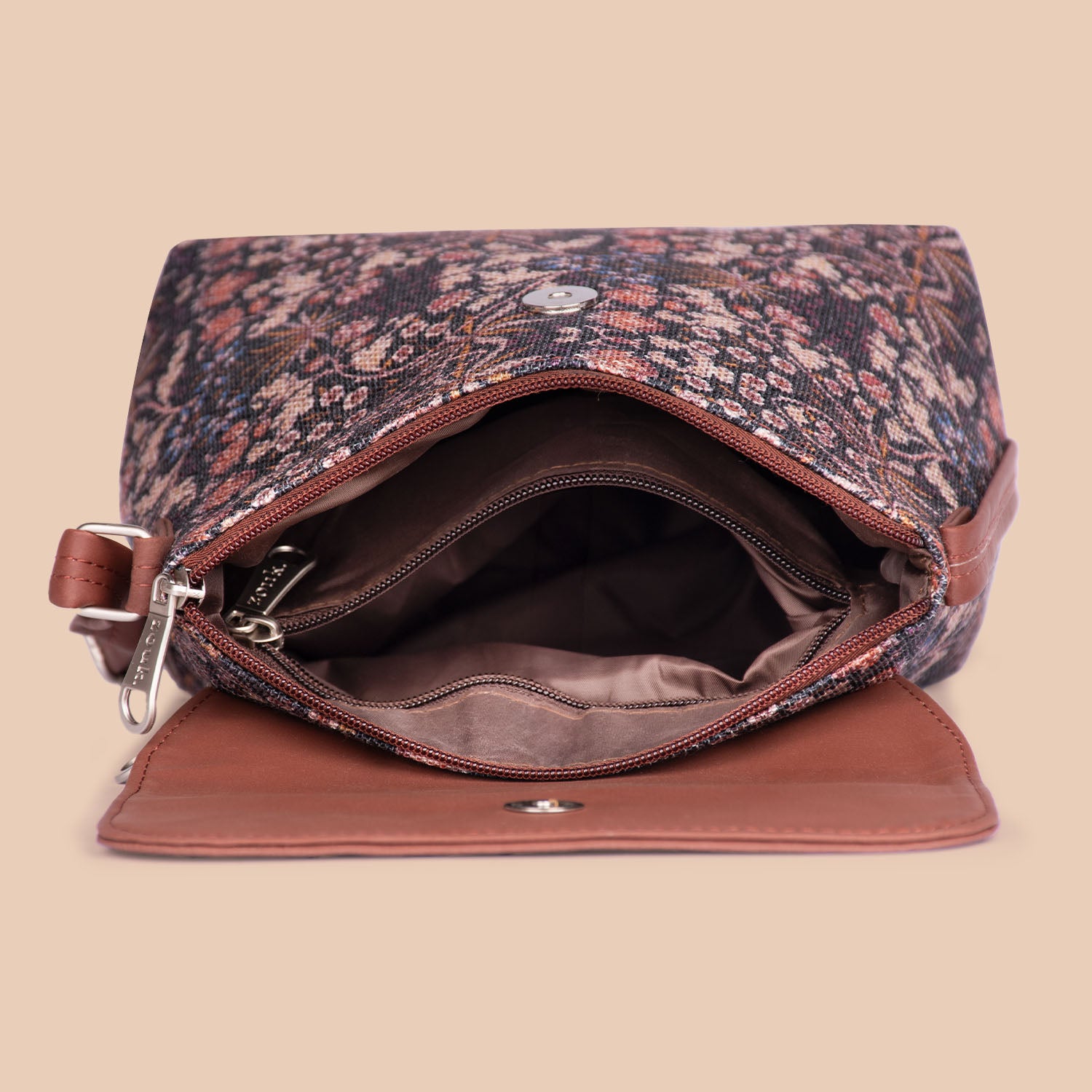 Kashmir Blooms Flap Sling Bag