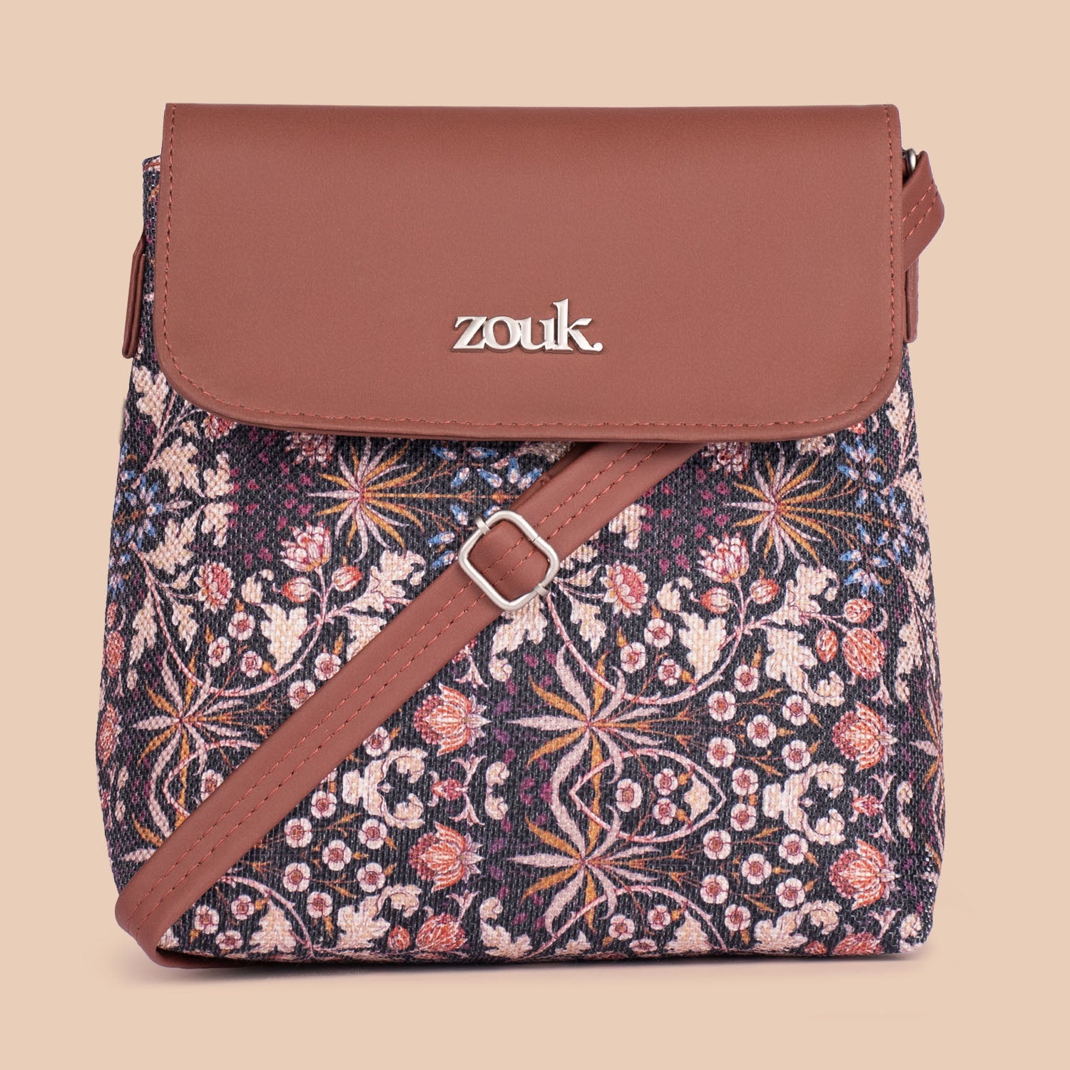 Kashmir Blooms Flap Sling Bag