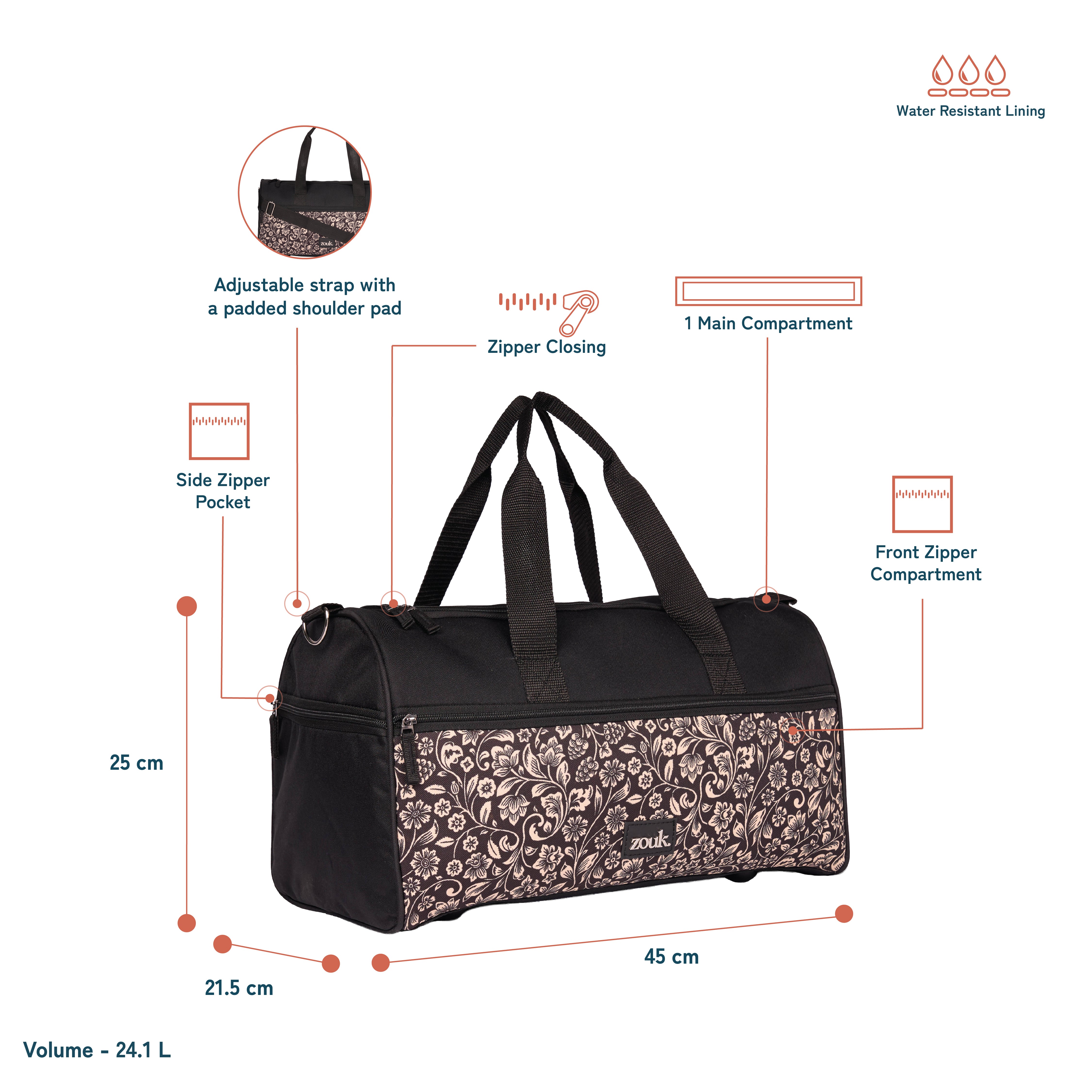 FloMotif Travel Duffle Bag