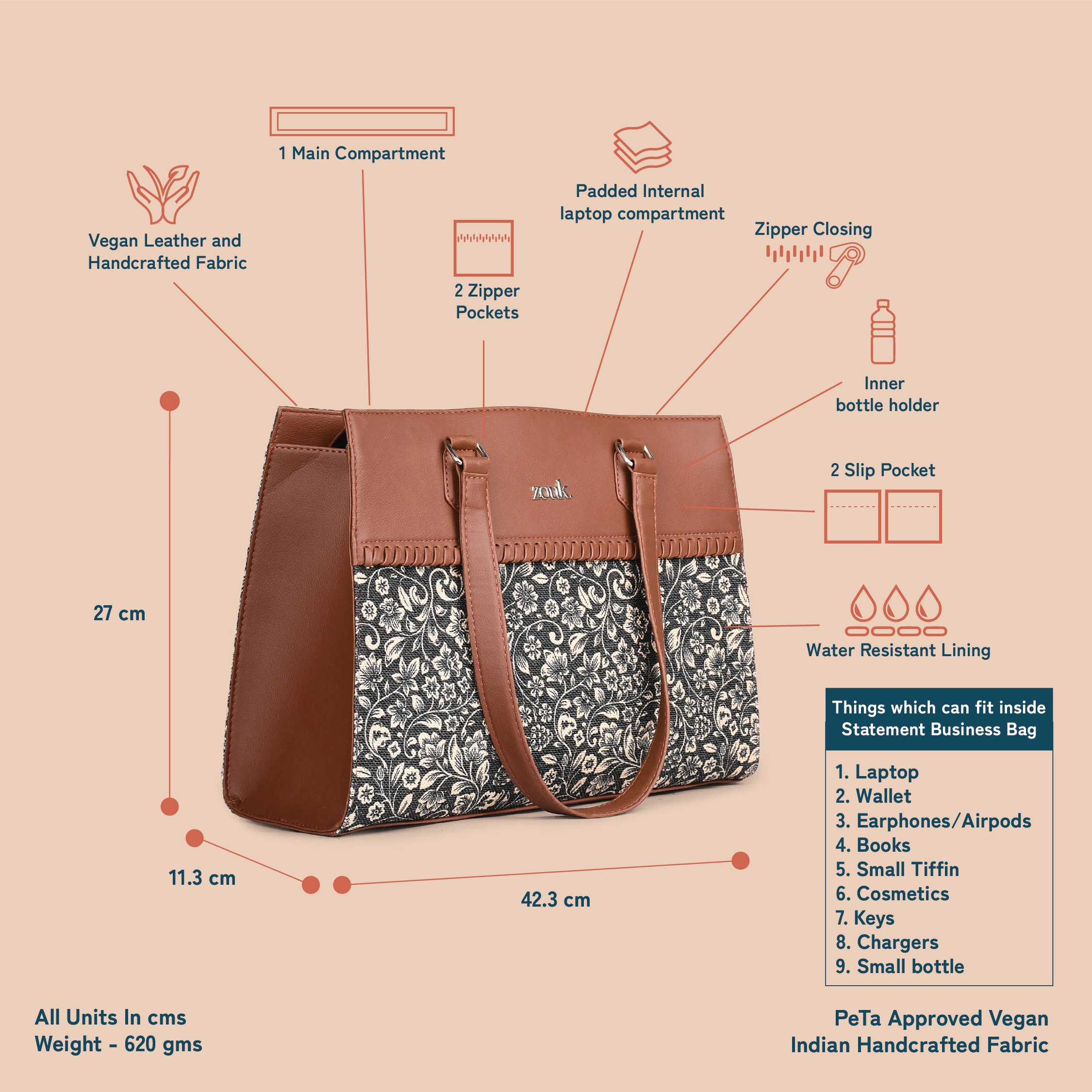 ZIP-FloMotif Statement Business Bag