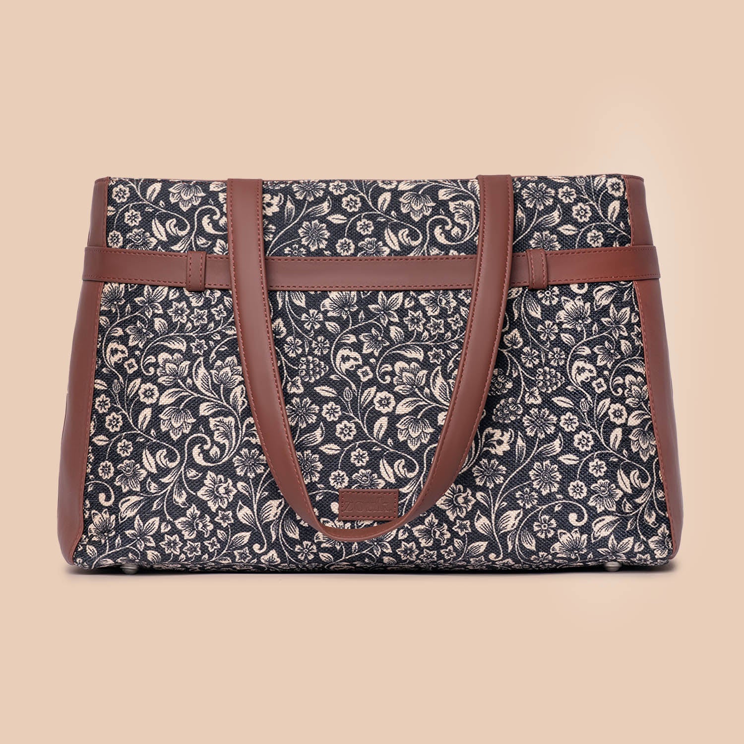 FloMotif & Royal Indian Peacock Motif - Statement Office Bag & U-Shaped Sling Bag Comb