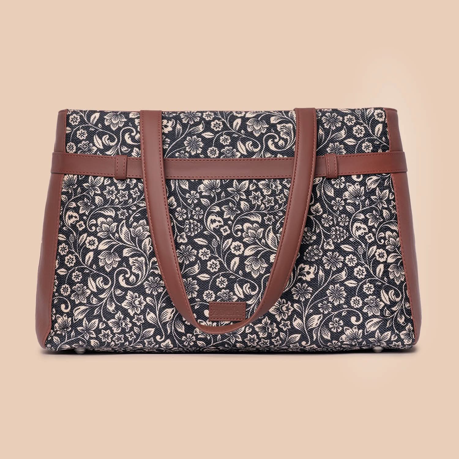 FloMotif & Royal Indian Peacock Motif - Statement Office Bag & U-Shaped Sling Bag Comb