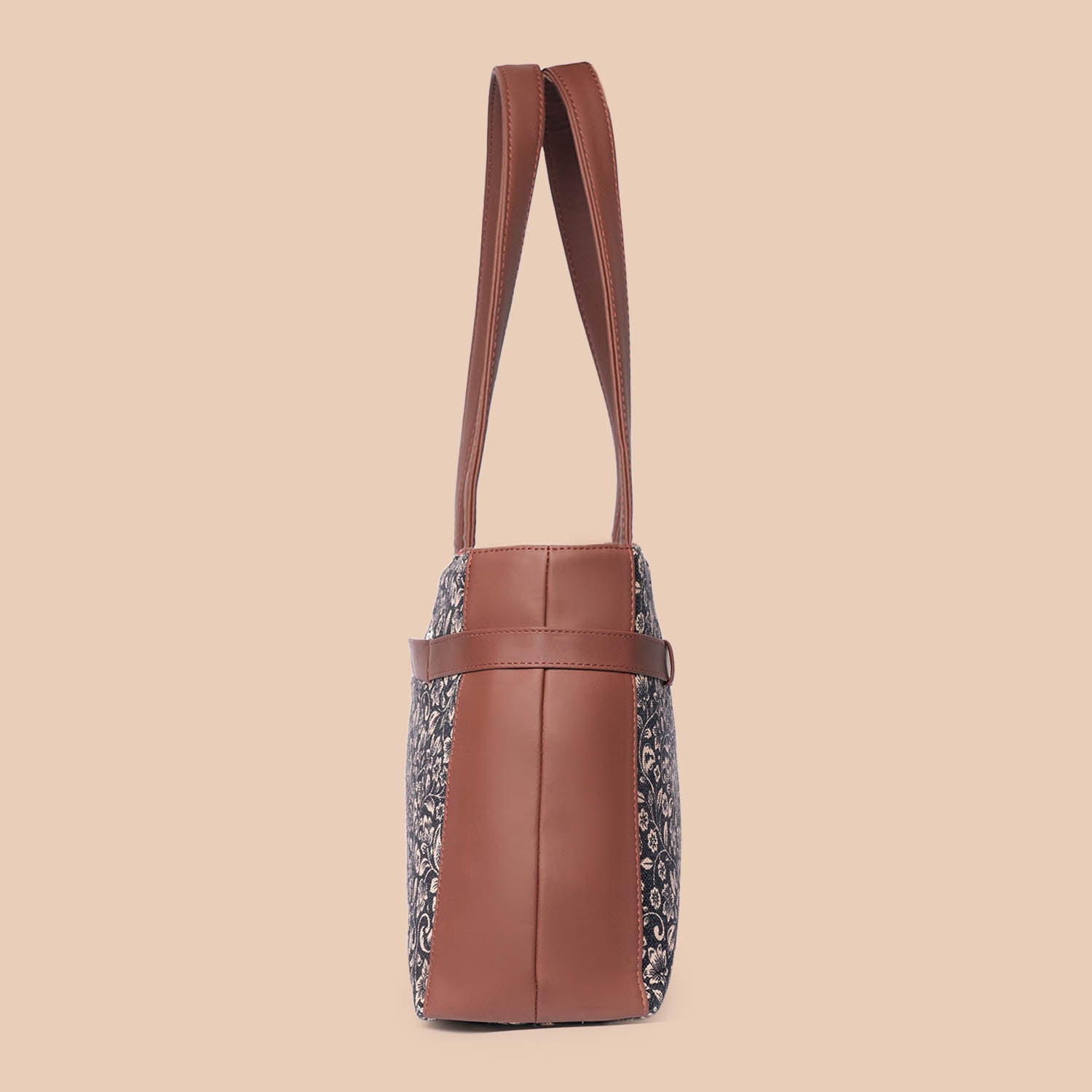FloMotif & Royal Indian Peacock Motif - Statement Office Bag & U-Shaped Sling Bag Comb