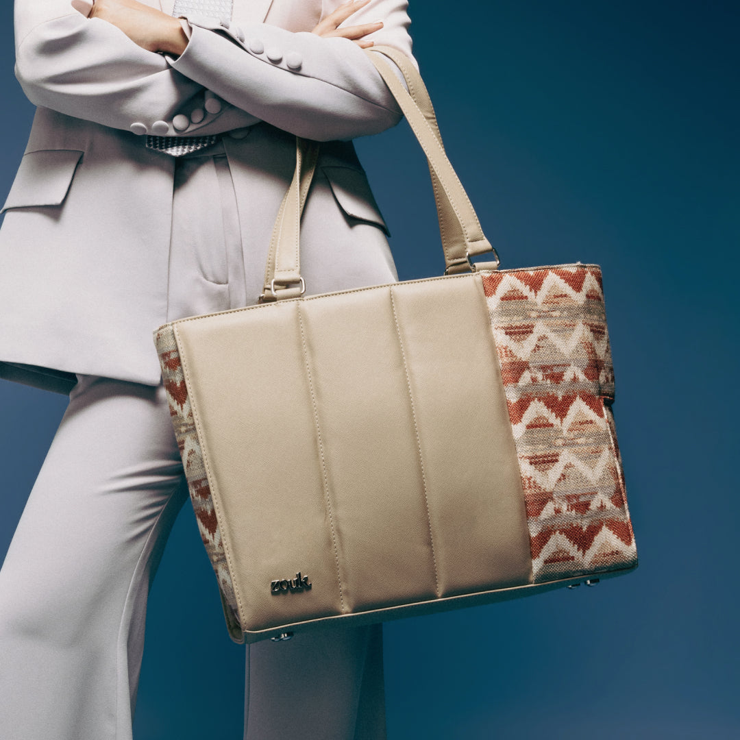 Salawas Saffron Ace Office Bag (Beige)