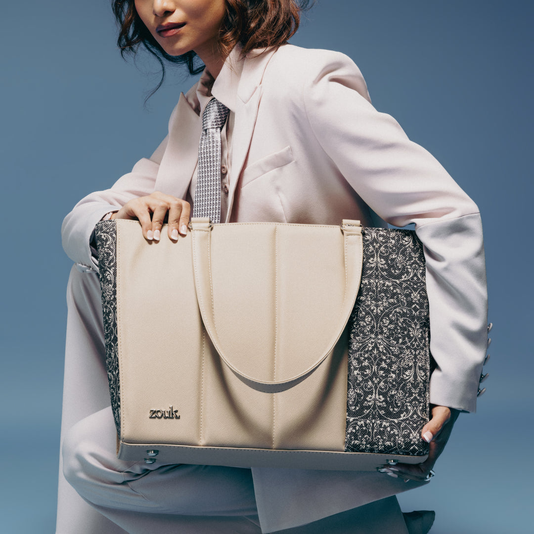 Lattice Lace Ace Office Bag (Beige)