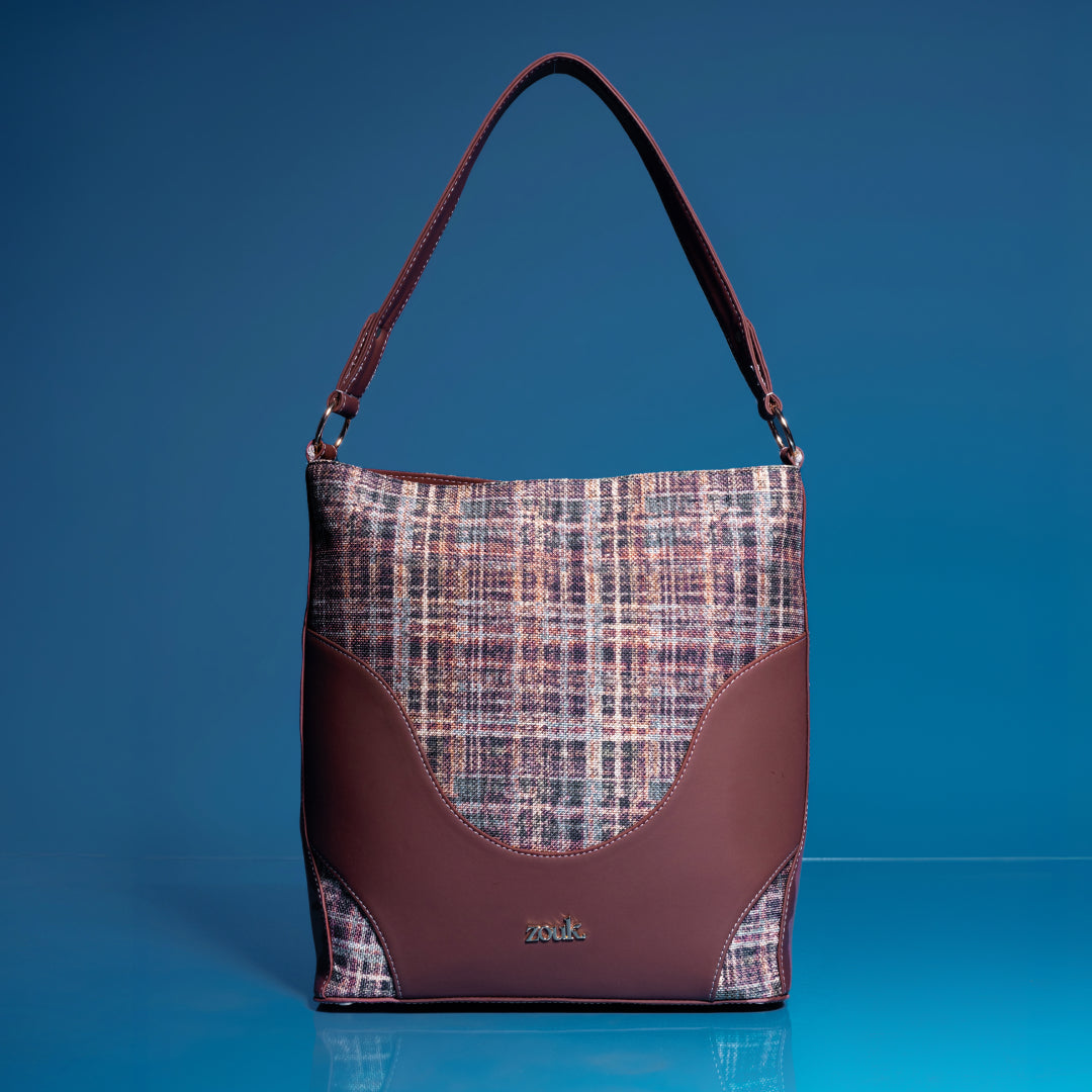 Cashmere Noir (Copper) Vertical Office Tote (Brown)