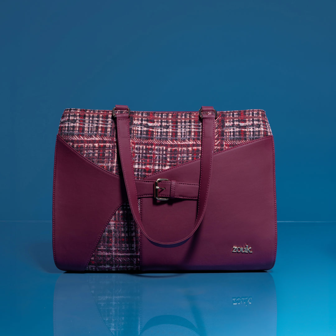 Mizo Crimson Expandable Office Bag (Cranberry)