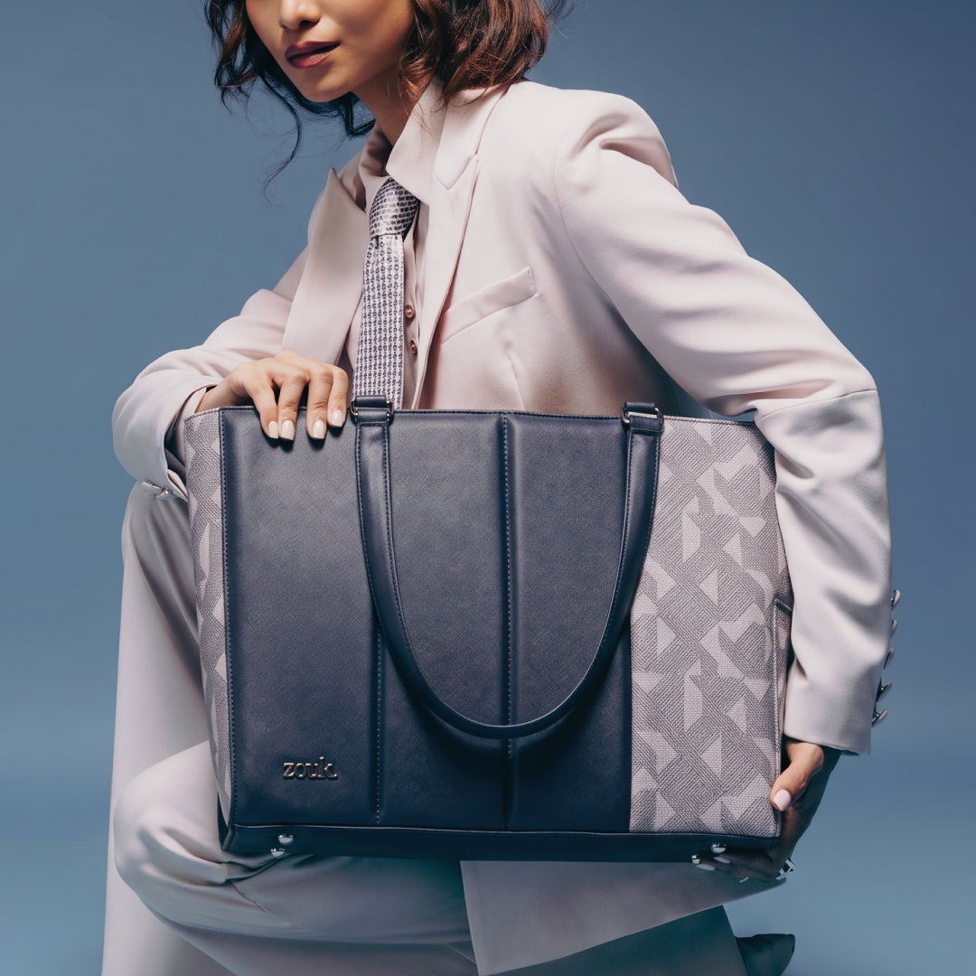 Aravali Abstract Ace Office Bag (Navy Blue)