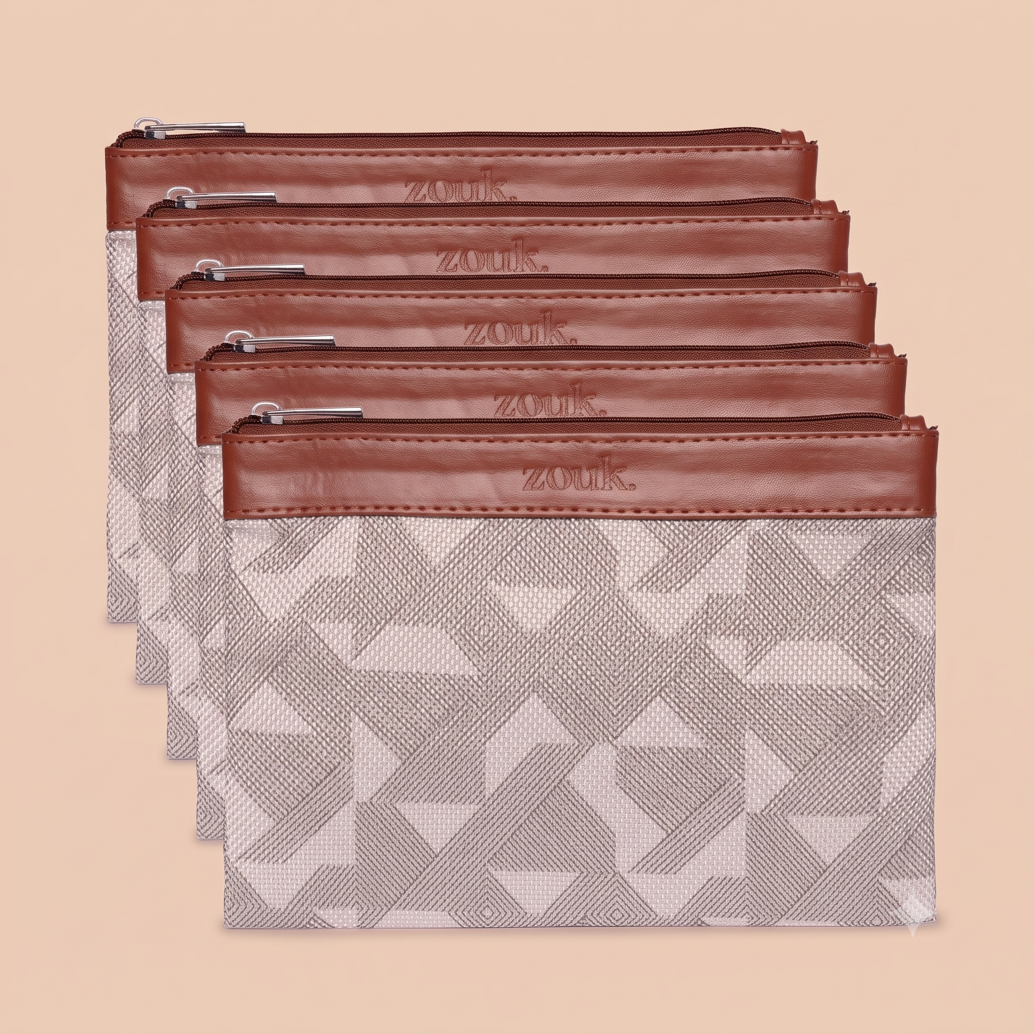 Aravalli Abstract Classic Utility Pouch - Pack of 5