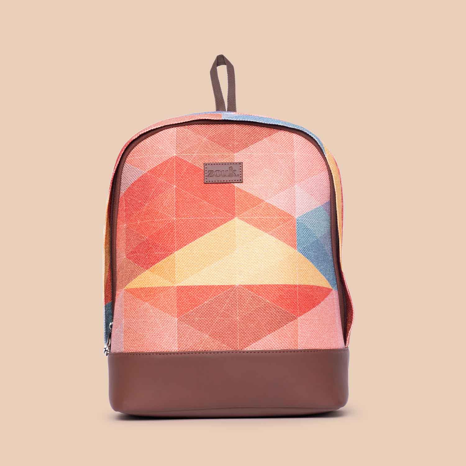 ZOUK Dome Daypack Red Printed Mini Backpack