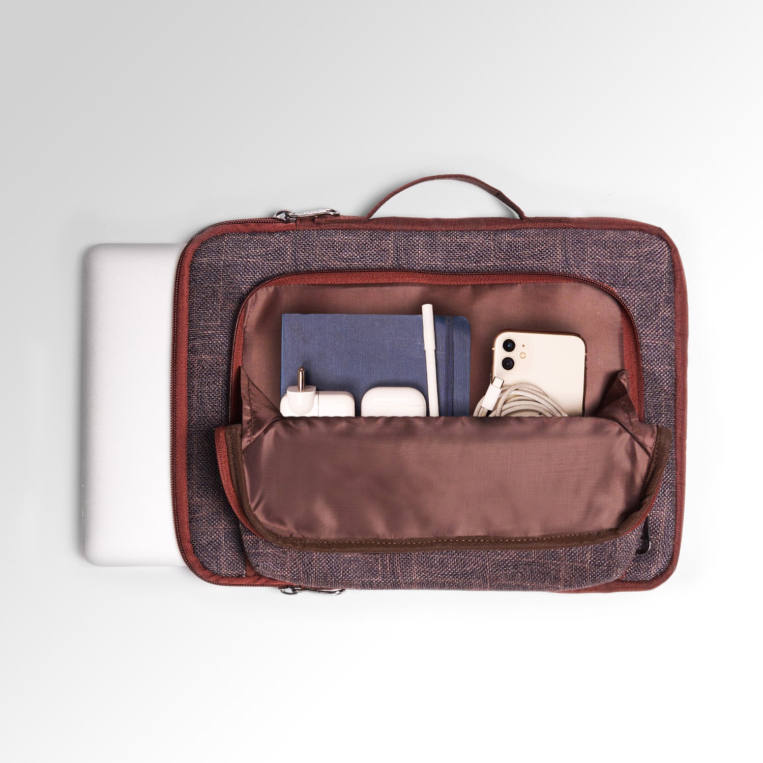 Golkonda Brass Urban Laptop Sleeve - 14inch (Brown)