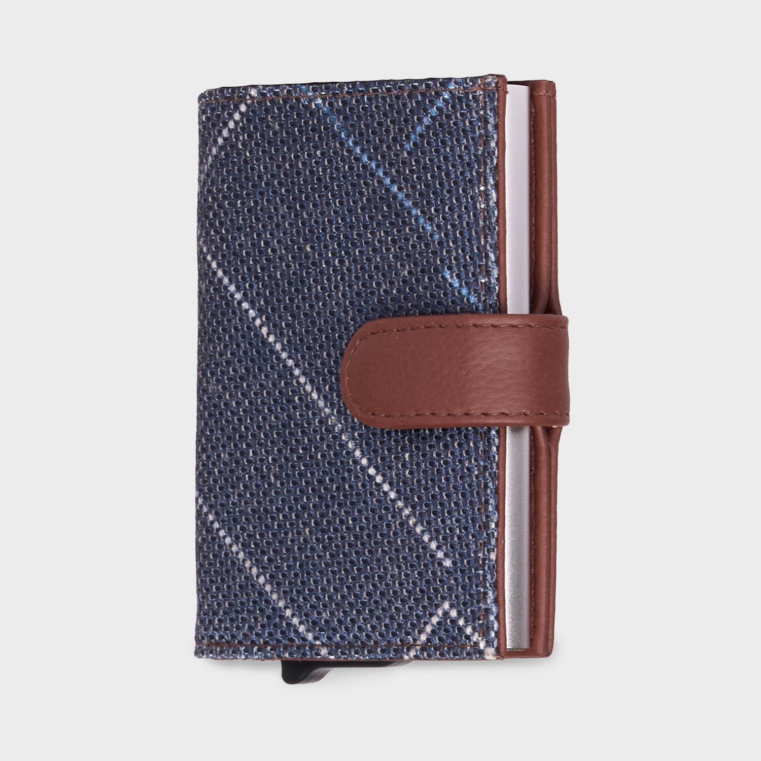 Bombay Tartan Arc Card Holder