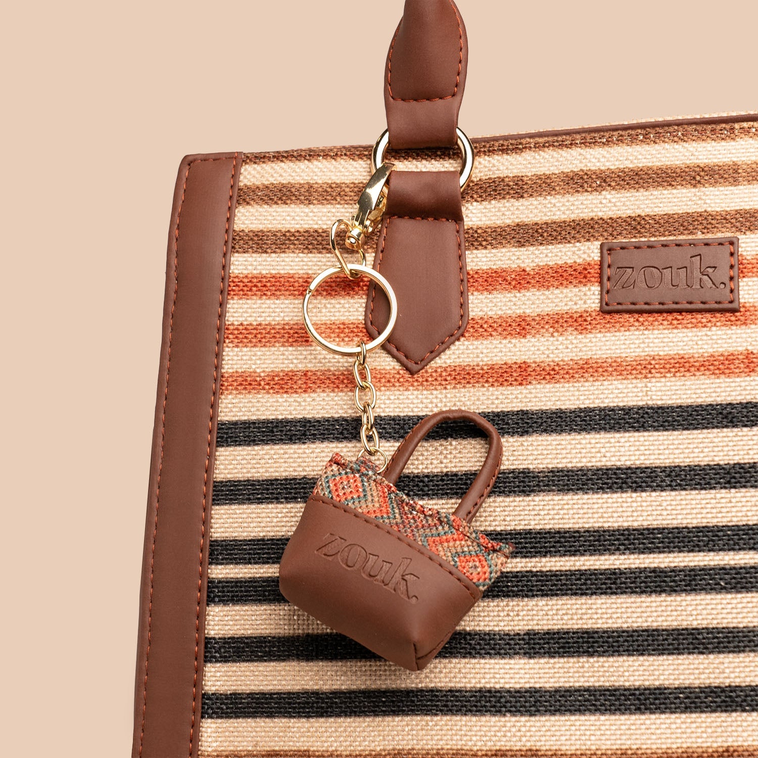 ZIP-Gwalior Twill Power Potli Keychain