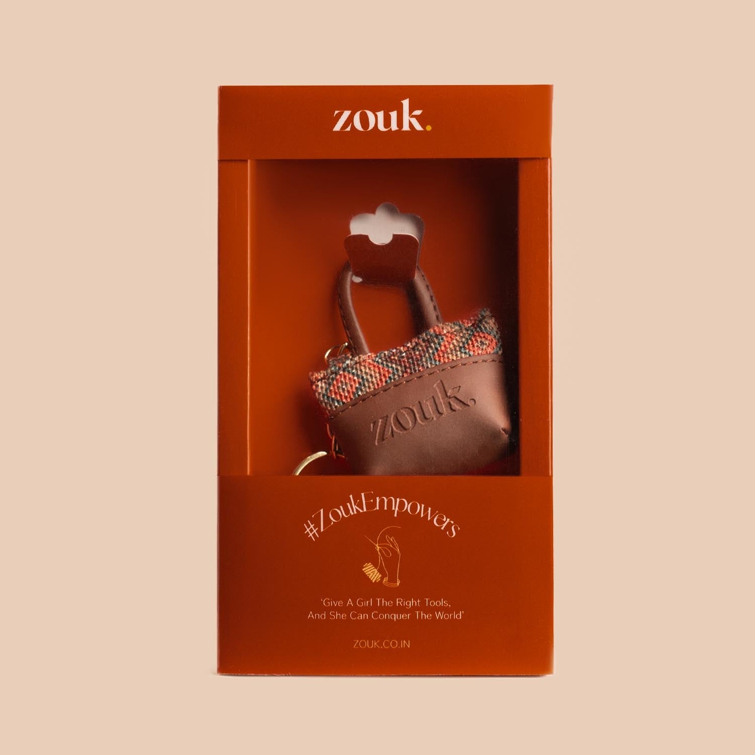 ZIP-Gwalior Twill Power Potli Keychain