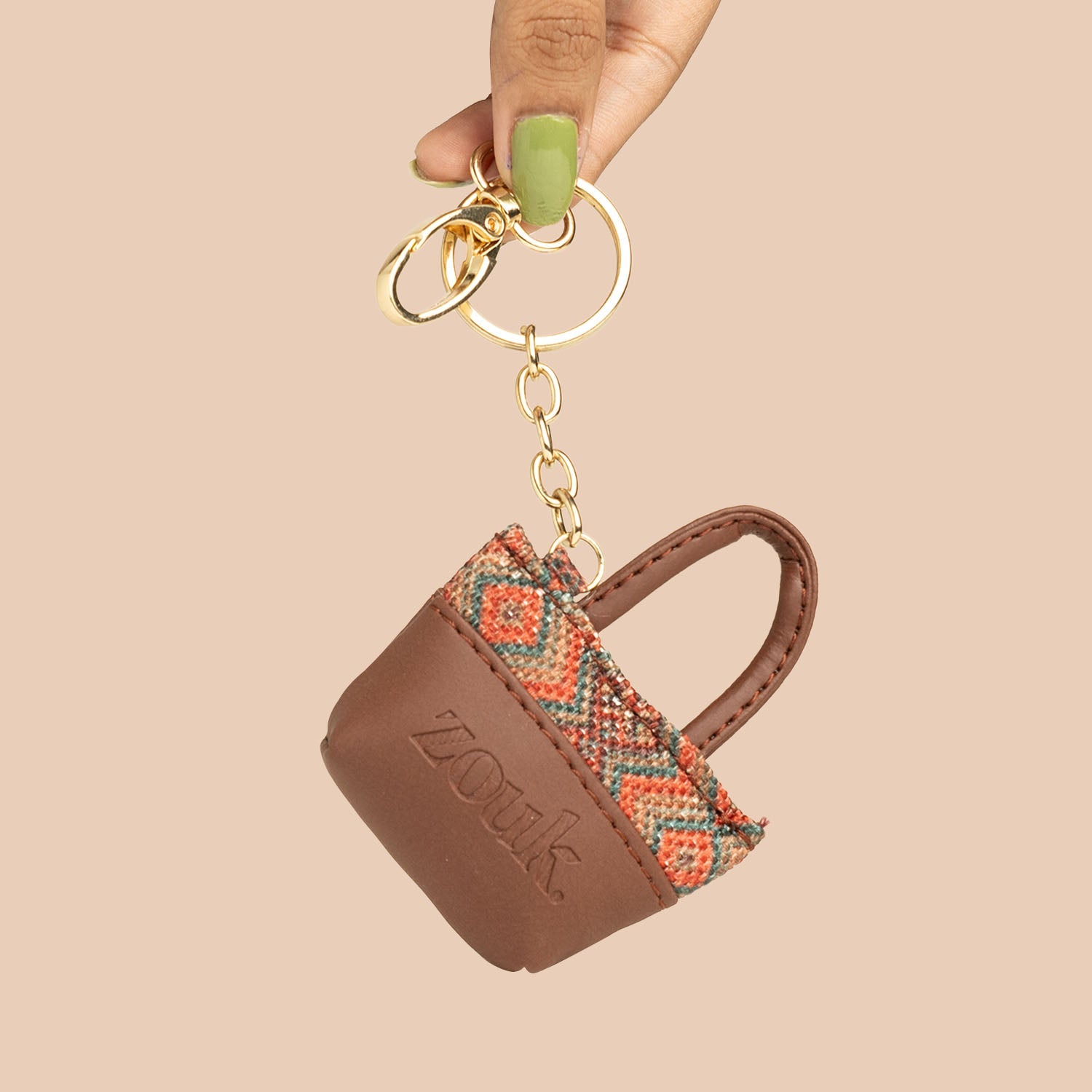 ZIP-Gwalior Twill Power Potli Keychain