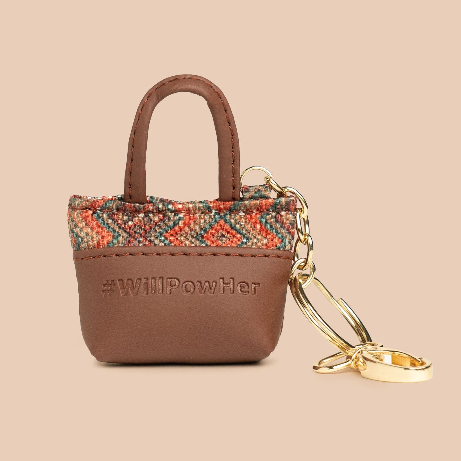 ZIP-Gwalior Twill Power Potli Keychain