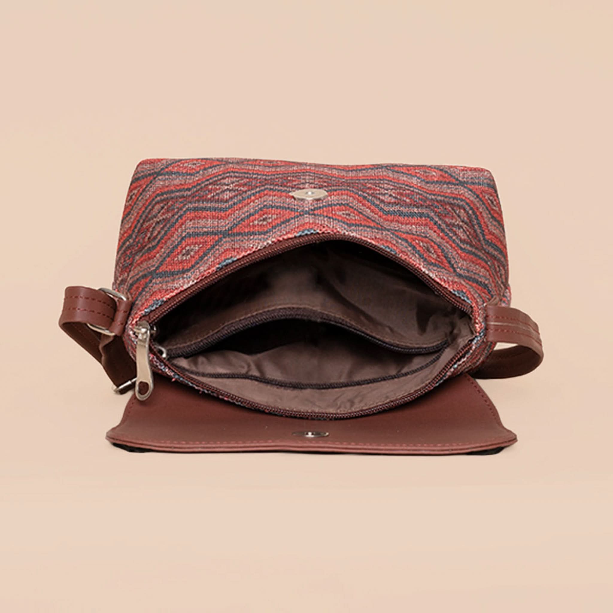 FloMotif & Gwalior Weaves - Women's Work Bag & Flap Sling Bag Combo