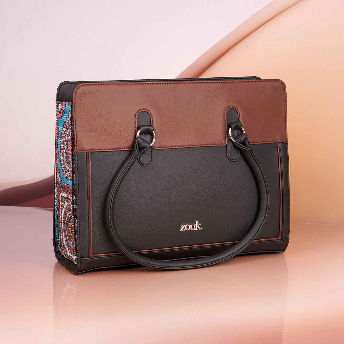 Hannah Office Bag - Multicolor Mandala Print