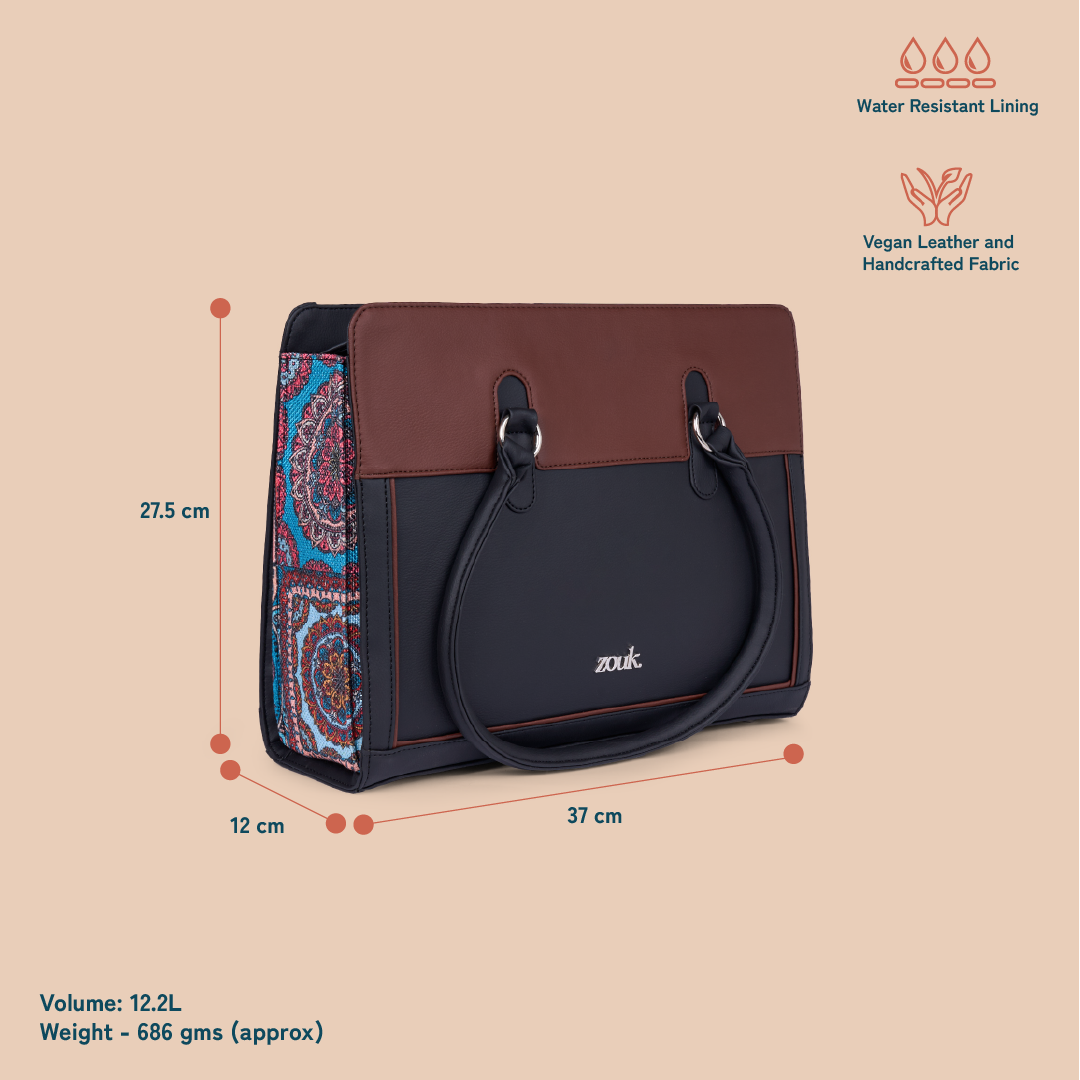 Hannah Office Bag - Multicolor Mandala Print