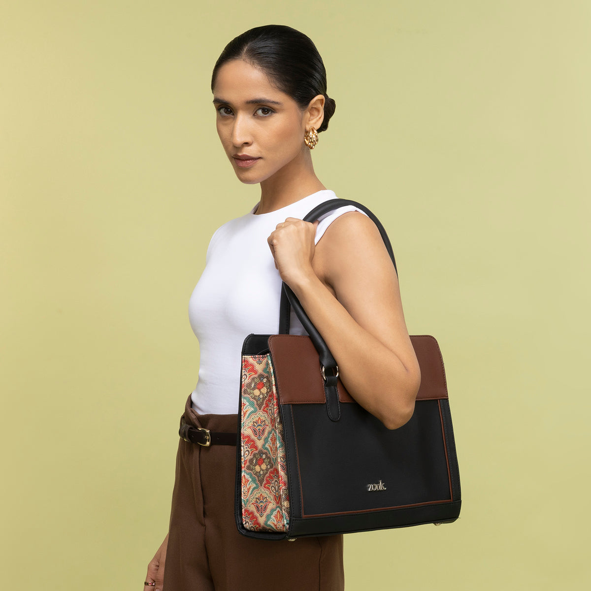 Hannah Office Bag - Mughal Art Multicolor