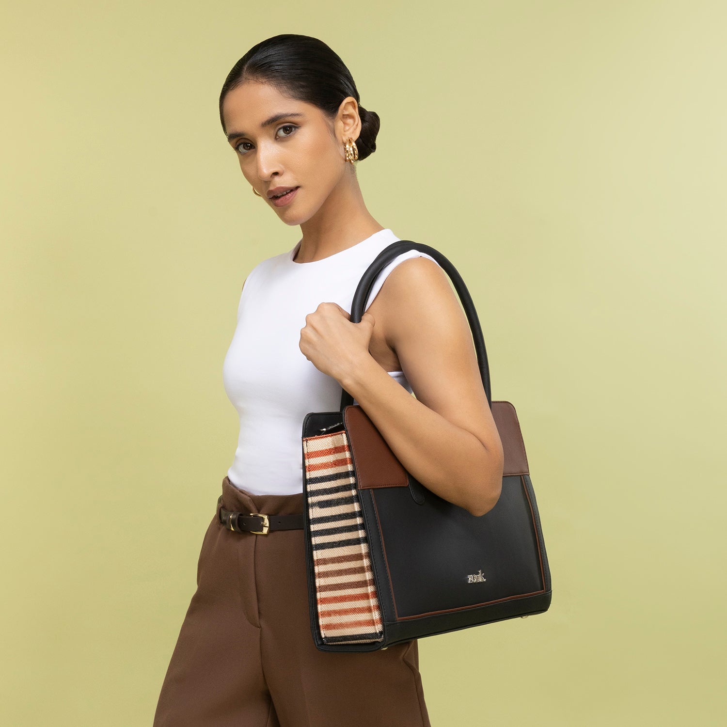 Hannah Office Bag - Qutub Stripes