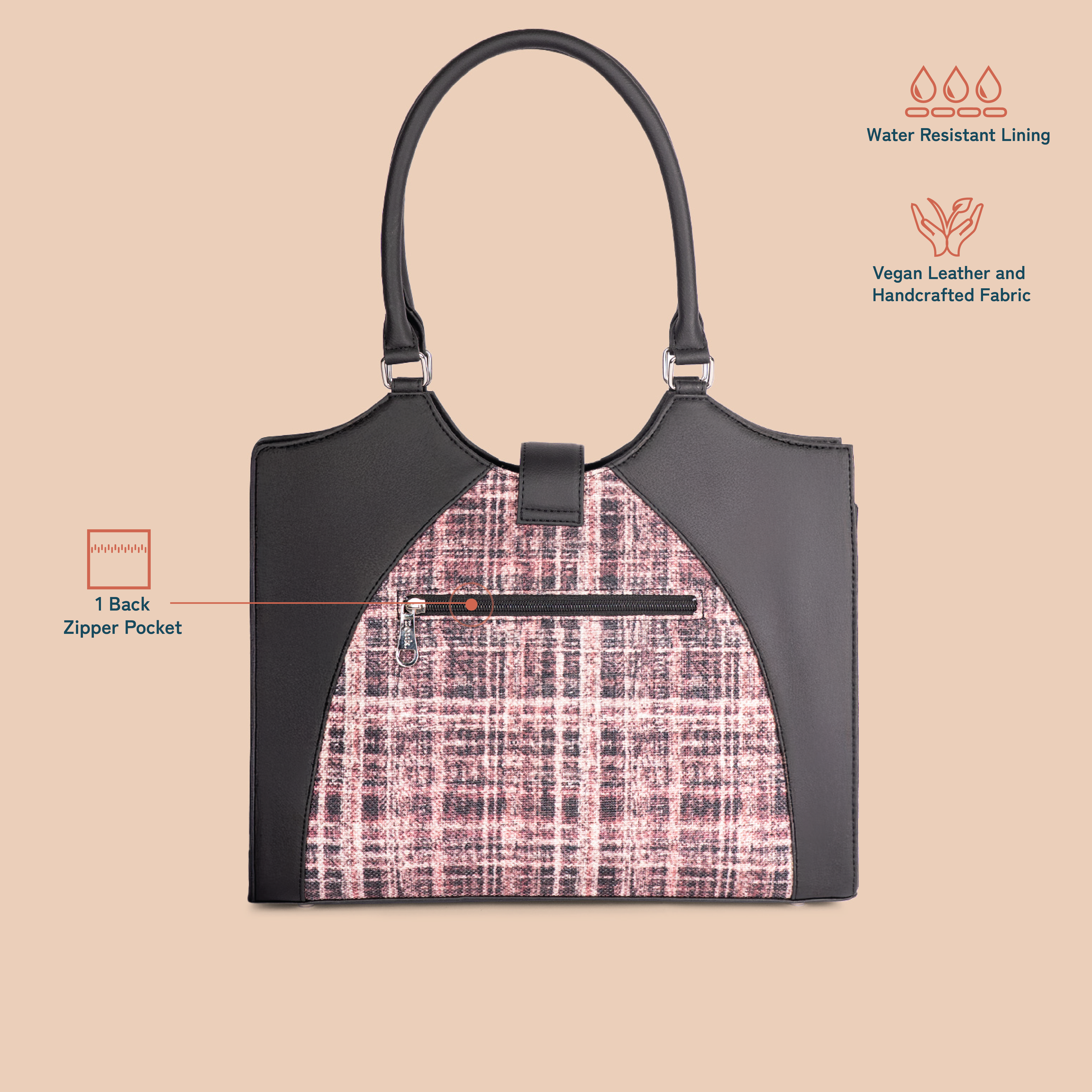 Harriet Office Bag - Cashmere Noir (Pink)