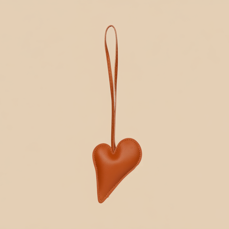 Big Heart Bag Charm - Orange