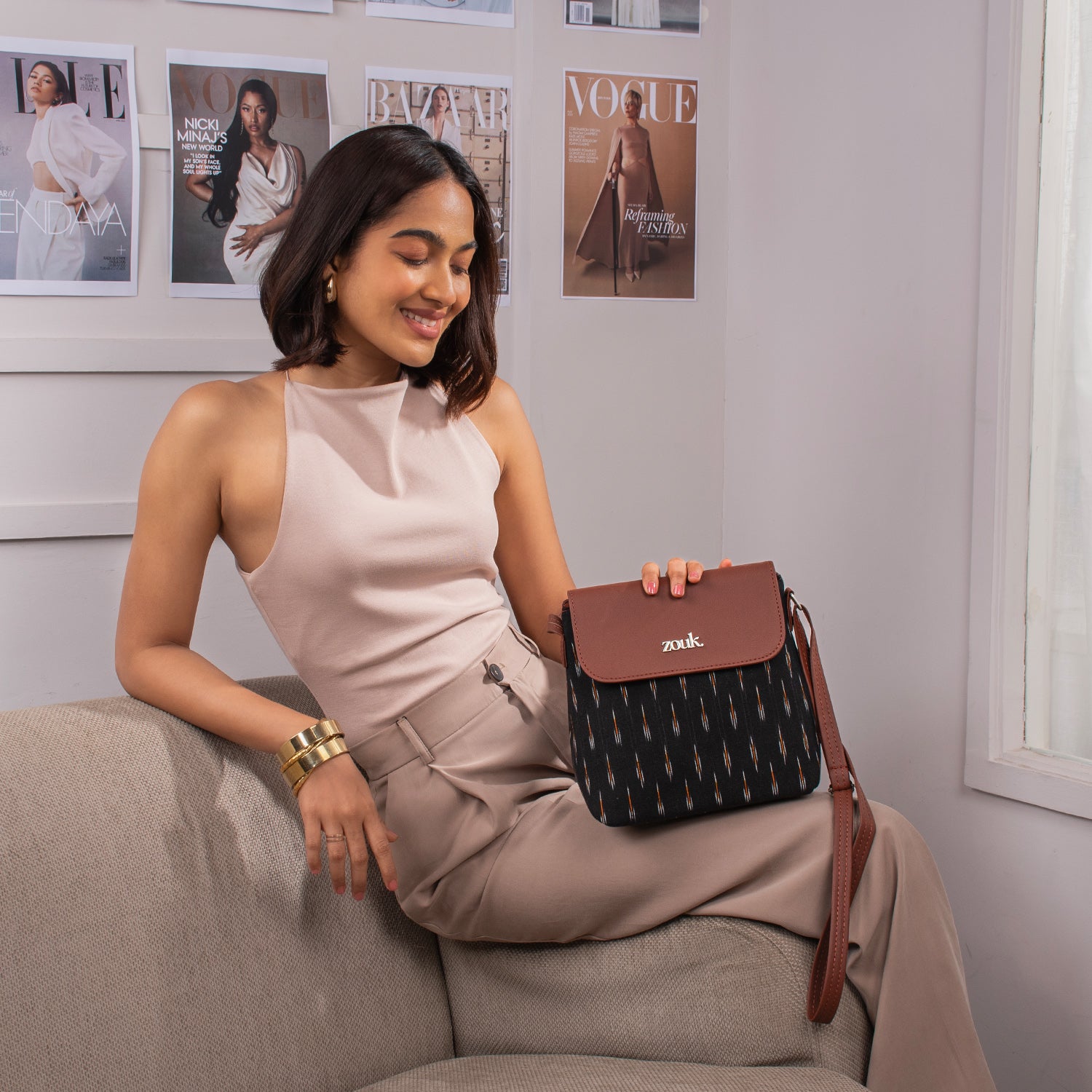 Ikat GreRe Flap Sling Bag